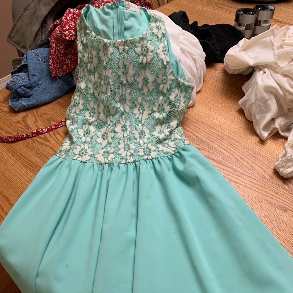 teal dress